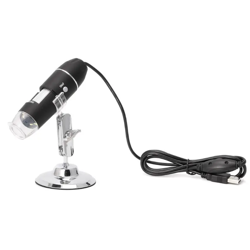 

1600X USB Digital Microscope Camera Endoscope 8LED Magnifier with Hold Stand