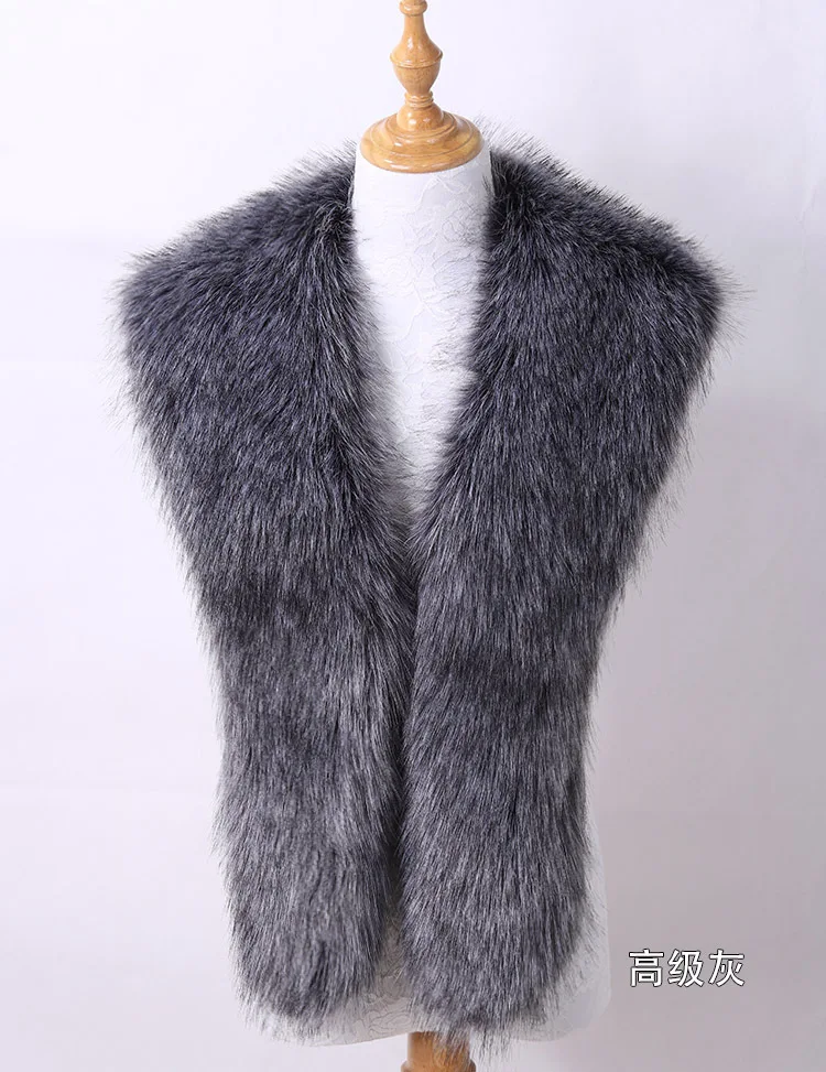 Qearlstar 2019 Супер роскошный шарф из искусственного меха енота 160*20 см Украшение зимней куртки пальто Утолщение теплые обертки шали воротник ZKG10 вкл.