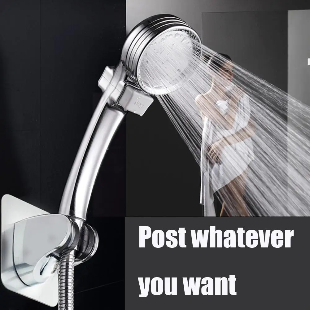 

Adjustable Shower Holder Self-adhesive Handheld Drill-free Rack Bathroom Mount Shower Wall Punch-free Bracket Chro D2g0