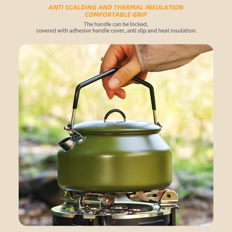 Прочный походный чайник емкостью 1 л и для использования у костра в помещении или