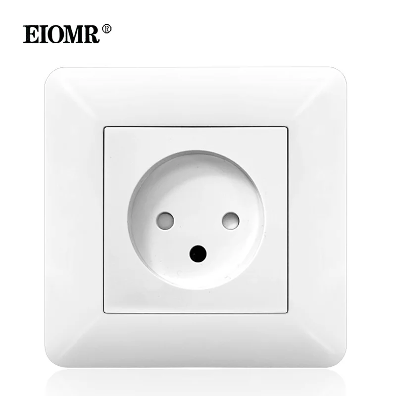Стандартная Сетевая розетка EIOMR из Израиля, размер 86 мм * 86 мм, белая, черная настенная розетка, AC 100 ~ 250 В 16 А, домашняя и офисная розетка из Израиля с 3 отверстиями