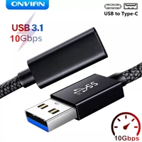 onvian usb a to usb c 3 1 type c cable 10gbps data transfer short usb c cable am 3 0 fast charging spare for double sided cable