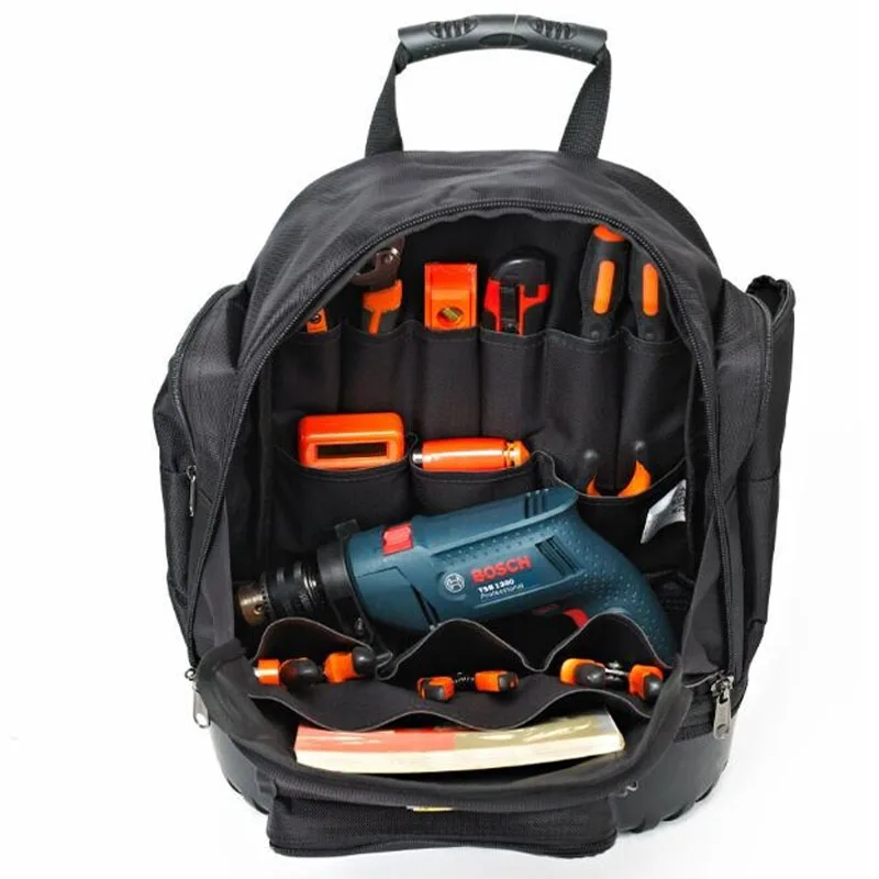 Large Electricians Tool Bag Tools Storage Bags Waterproof Backpack with Handbag Multifunction Bags Electricians Repair Tool Bag