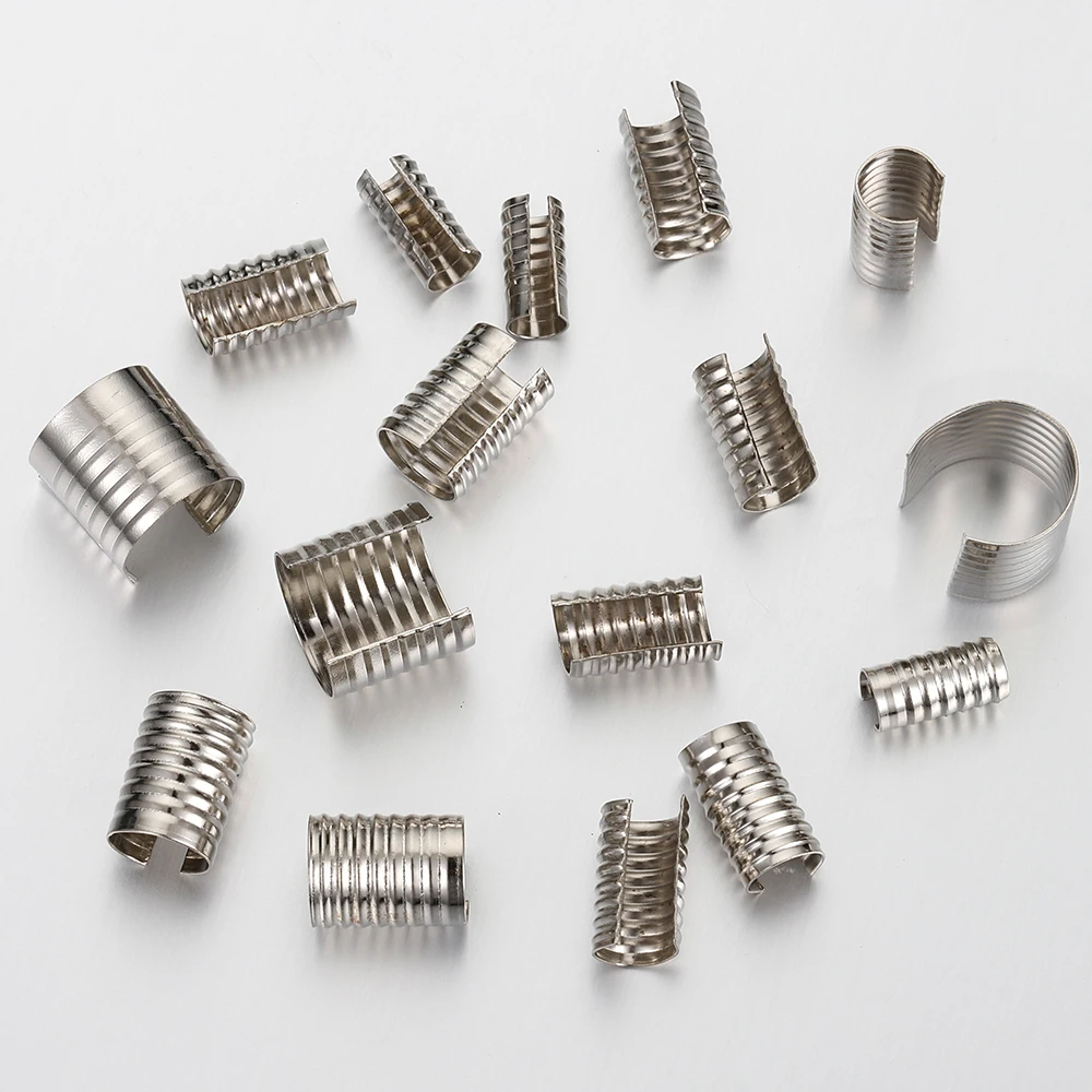 100Pcs Cord String Tube Crimping End Caps Fastener End Rope Clip for DIY Jewelry Making Braid Rope Bracelet Findings Supplier