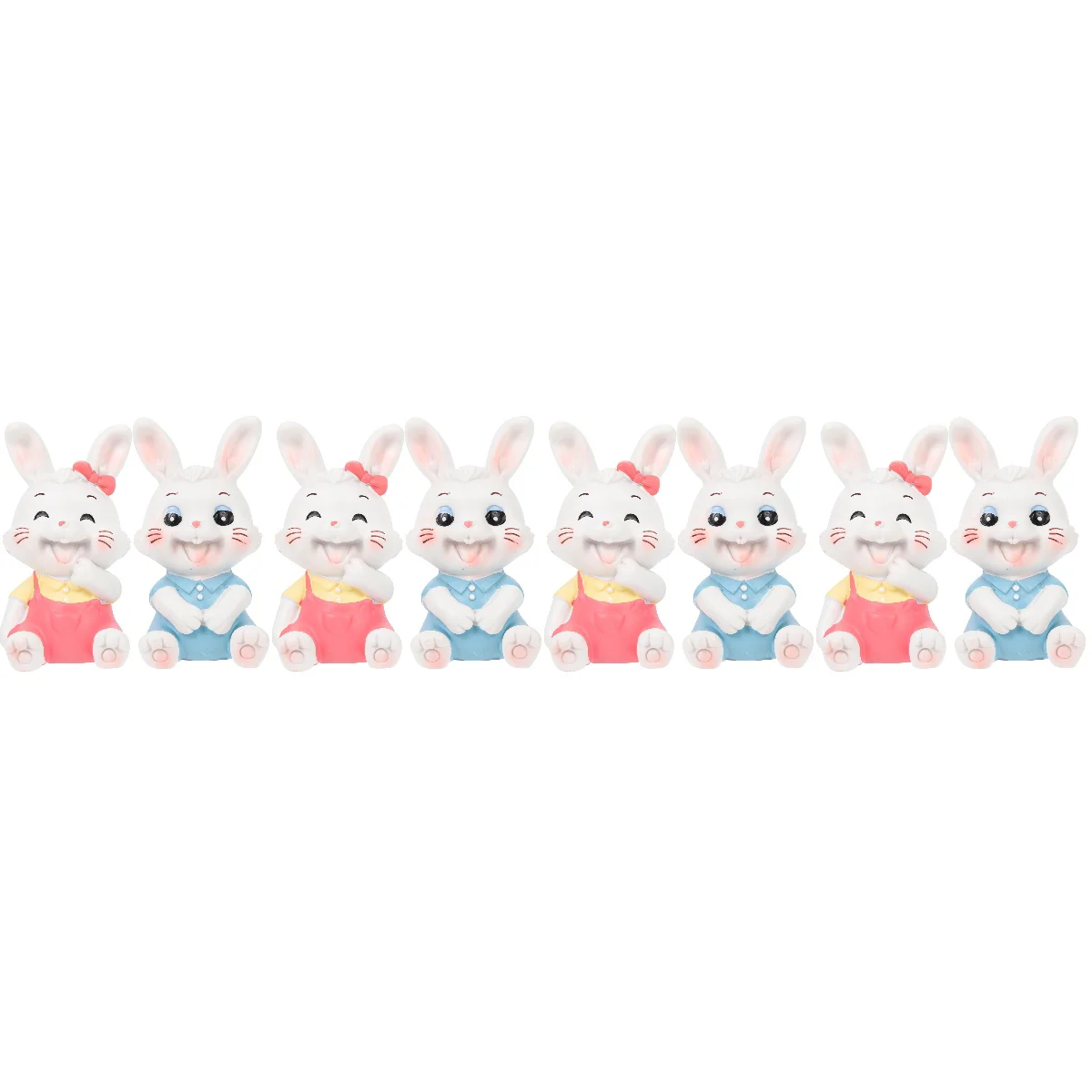 

8 Desktop Miniature Rabbit Figurine Cartoon Rabbit DIY Desktop Bunny Decoration