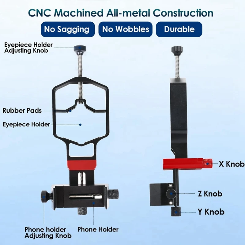 Универсальный адаптер для цифрового телескопа металлический 3-осевой держатель