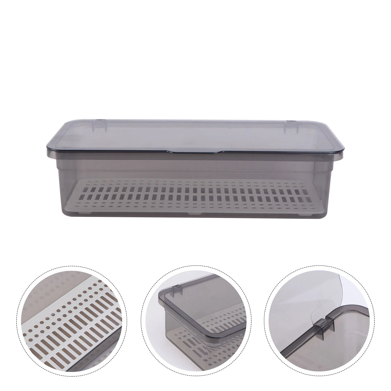 

Containers Lids Drawer Organizer Silverware Storage Box Basket Flatware Tray Cover Grilling Utensils Tableware Drainage