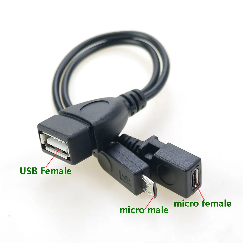 Host Power Usb To Micro 5 Pin Male Female Cable For Fire Stick Android Phone Accessories Y Splitter