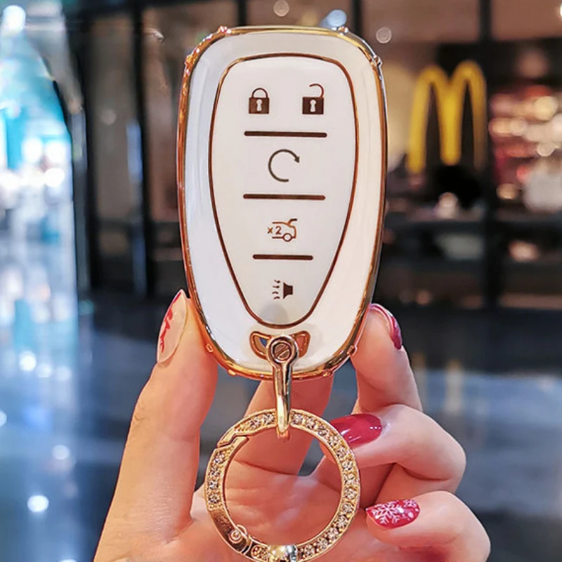 

Чехол для автомобильного ключа для Chevrolet Onix 2016-2023 Tracker Next Spark Impala Cruze Orlando Volt Equino Trax Bolt Camaro Malibu XL