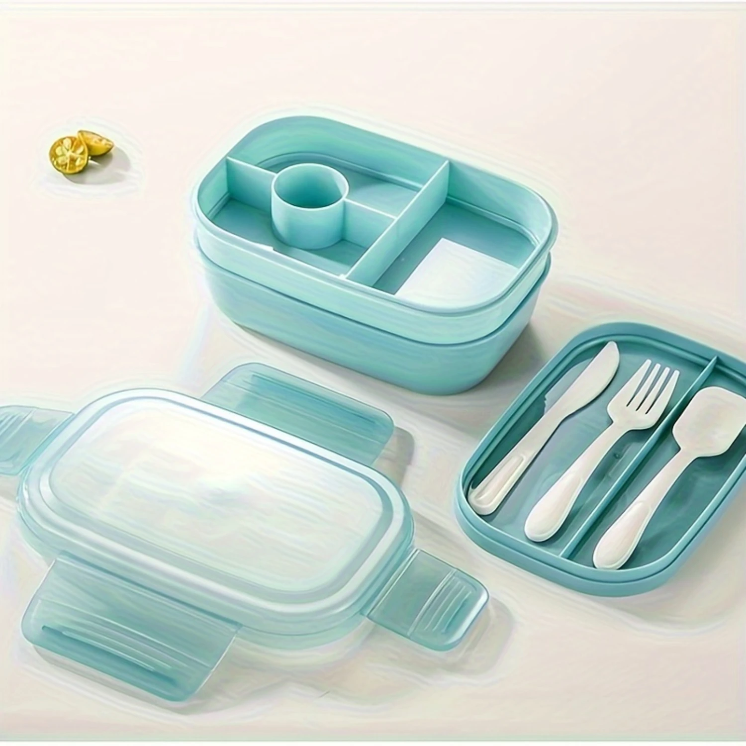 Портативный ланч-бокс 1 шт. 3 штабелируемые контейнеры для обеда Bento взрослых