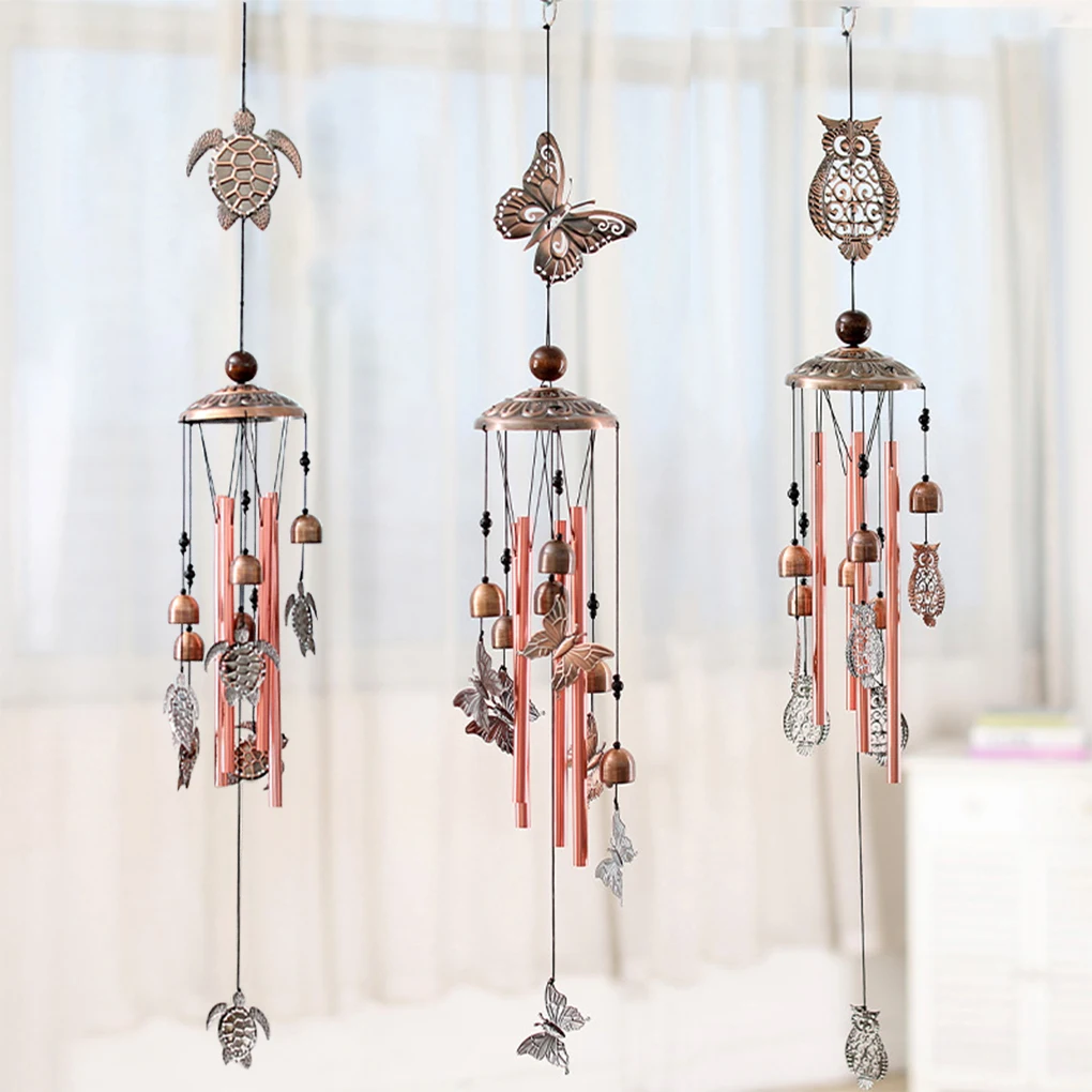 

Bird Wind Chimes Waterproof Metal Wind Bells with 4 Aluminum Tubes 6 Bells Romantic Wind Chime for Home