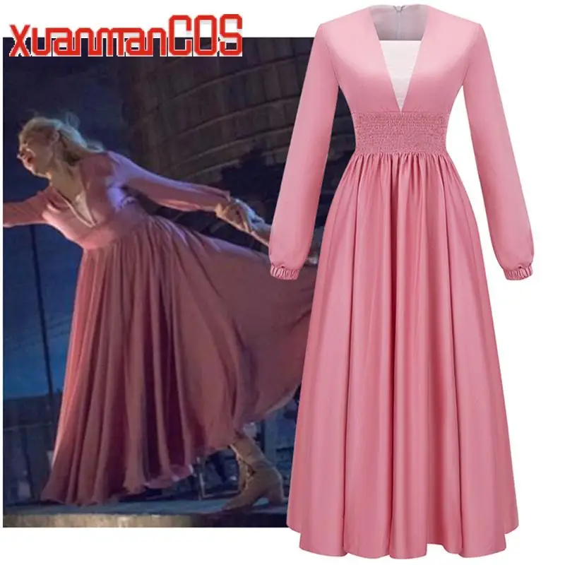 

Movie The Greatest Showman Michelle Williams Cosplay Costume Outfits Halloween Carnival Women Pink Dress