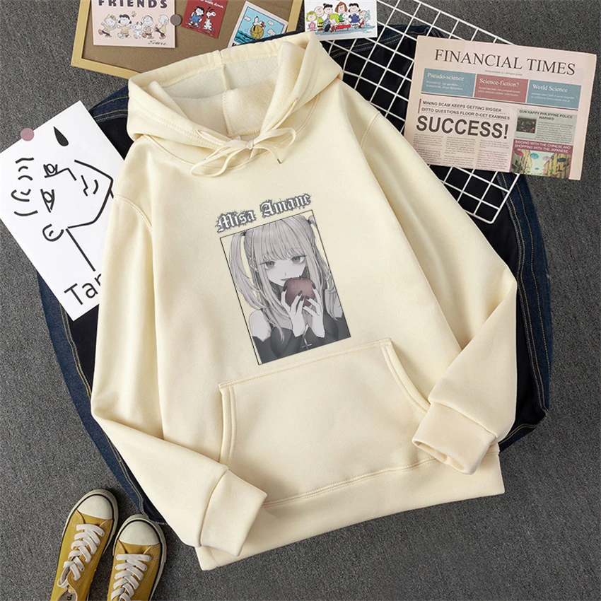 

Death Note Anime MisaMisa Print Women Sweatshirt Spring Style Lady Fleece Loose Hoodies Boys Girls Fashion Hooded Clothing