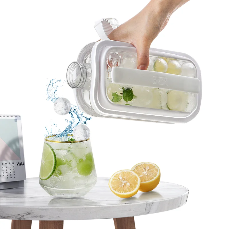 

New Ice Ball Maker Kettle Makes Ice Cubes Molds Whiskey Cocktail Home Bar Kitchen Ice Maker Mould 2 In 1 Multi-function