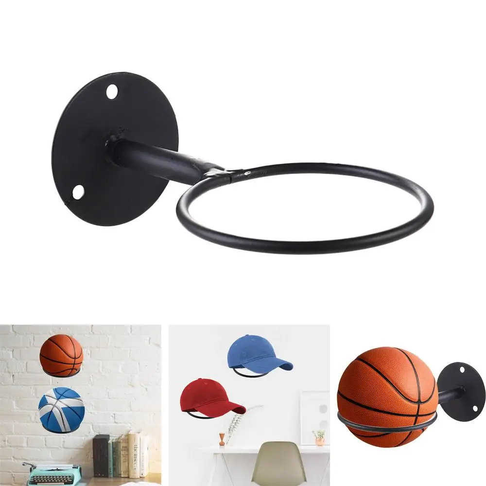 

Multi-purpose Football Display Shelf Ball Holder Wall Mounted Basketball Storage Rack Iron Space Saving Living Room Decoration