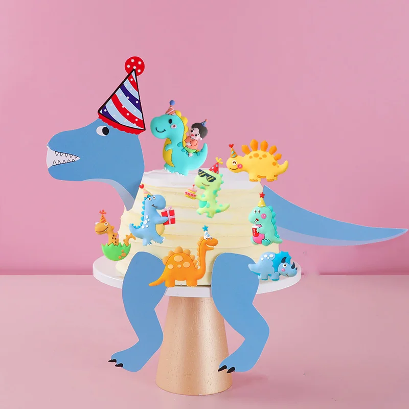 

Dinosaur Theme Cake Topper Jurassic Park Cartoon Tyrannosaurus Rex Jungle Cake Decoration 1 Baby Shower Birthday Party Supplies