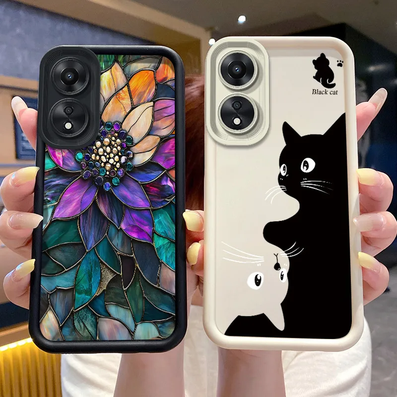 Фото Чехол для телефона OPPO A78 4G 5G CPH2565 CPH2483, мягкий матовый силиконовый чехол с изображением морских животных, акулы, кита, защита камеры, задняя крышка №3