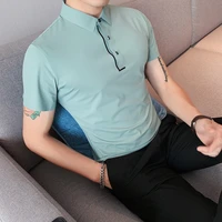 2022 brand polo shirts mens clothing summer lce silk tops short sleeve homme casual cotton luxury high quality fashion clothes