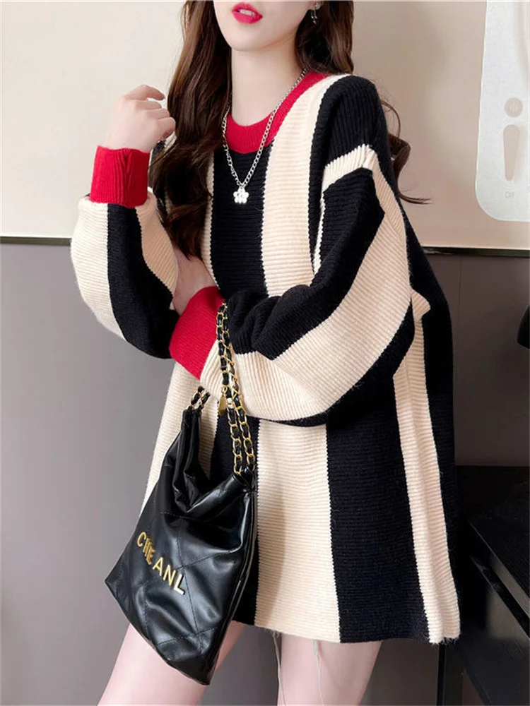 

Hsa Women Winter New Sweater and Pullovers 2022 Korean Fashion Oneck Oversized Sweater Jumpers Loose Style Traf Pull Femme Hiver