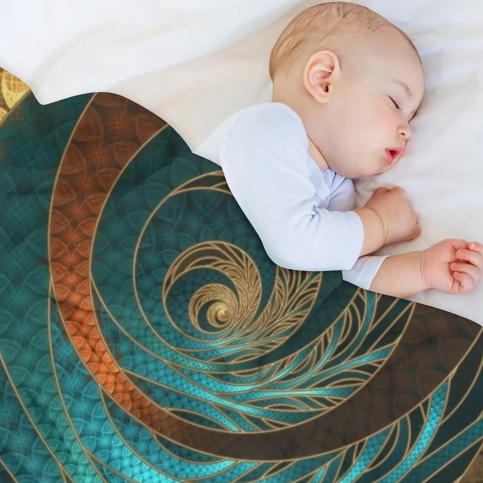 Красивые проволочные кожаные бирюзовые фрактальные браслеты одеяло мягкие