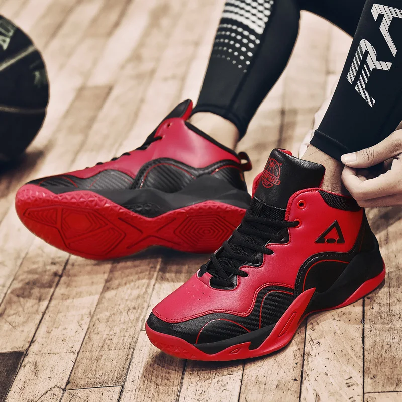 Men's Basketball Shoes Court Anti-slip Rebound Basketball Sneakers Men Sports Shoes Teenagers Breathable High Top Gym Boots