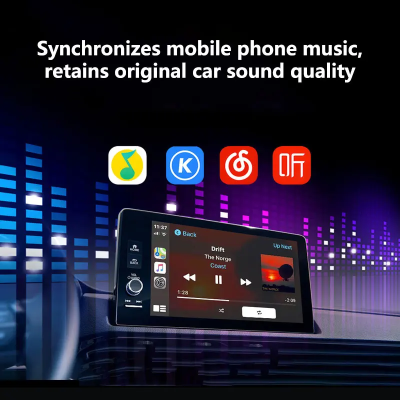 Фото Мини-беспроводной адаптер CarPlay USB Plug and Play с Wi-Fi и Bluetooth для iPhone и Android Auto, подключение AirPlay, 4-в-1, CarPlay 2026, Новинка №5