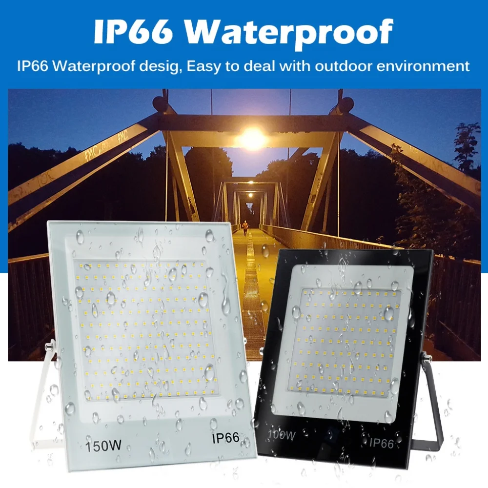 

Ultra-thin LED Flood Light 10W 20W 30W 50W 100W 150W Outdoor Waterproof Street Light Villa Flood Light Exterior Wall Light