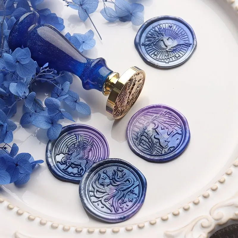 

Lacquer Seal Envelope Invitation Sealing Wax Stamp Gift Box Hand Book Decoration Craft Supplies