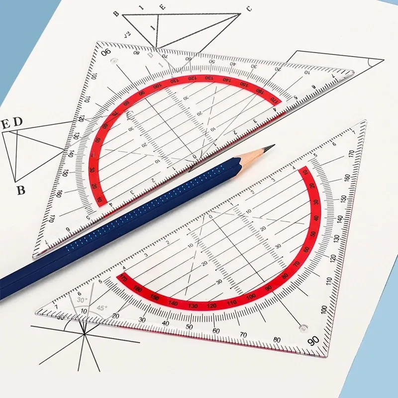 Многофункциональная треугольная линейка Шанхай Учебный материал Пластиковая