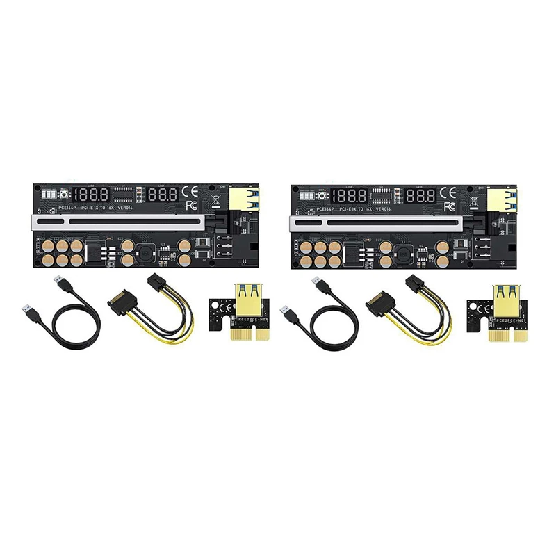 

Riser 016 USB3.0 PCIE Riser PCI Express X16 Adapter 016 GPU Riser Card SATA 15Pin To 6Pin Power Voltage Monitoring