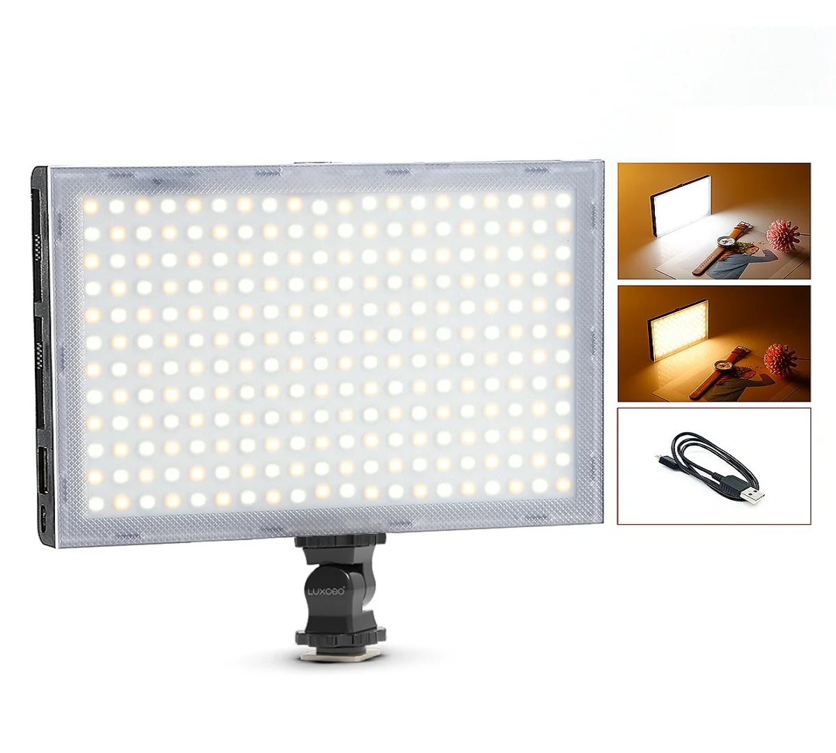 

Luxceo P02 LED светильник супер тонкая панель 3000 лм 6000-4000 k с батареей мАч для фотографии Tiktok Youtube Livestream