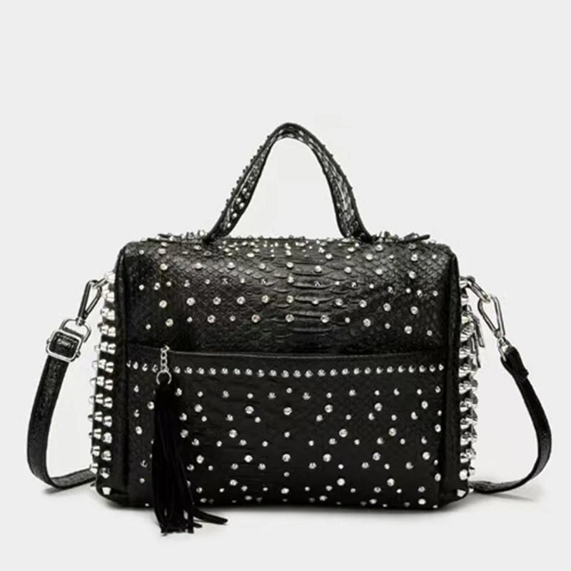 Фото Bolsos de lujo para mujeres bolsos ретро bolsos remachados bolsos para mujeres bolsos de viaje de gran capacidad bolsos №1