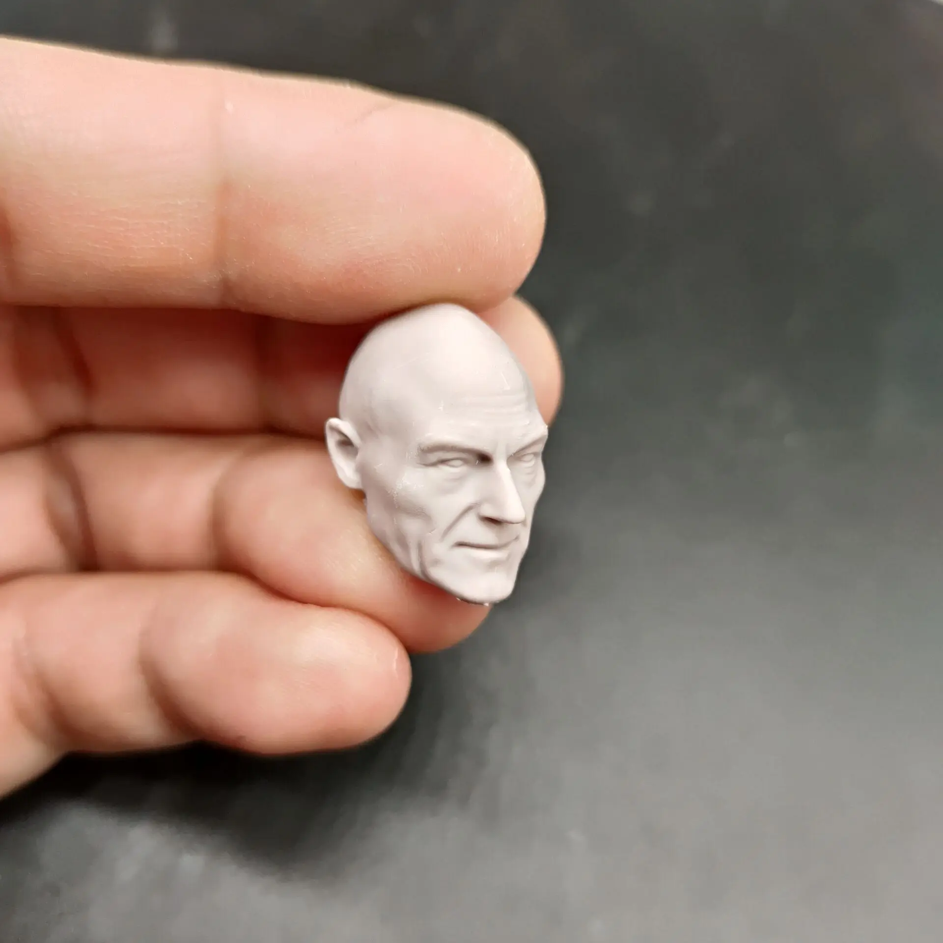 1/18 1/12 1/10 Патрик Стюарт Неокрашенная голова для фигуры 3,75 дюйма 6 дюймов 7 дюймов SHF ML Mafex Mez NECA