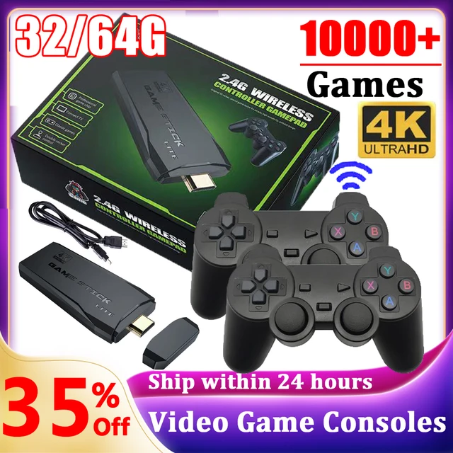M8 Video Game Console 10000+ Games 3.2G 4K HD 32/64G Wireless Controller for PS1 ATARI Retro TV Dendy Game Sticker for Kids Gift 1