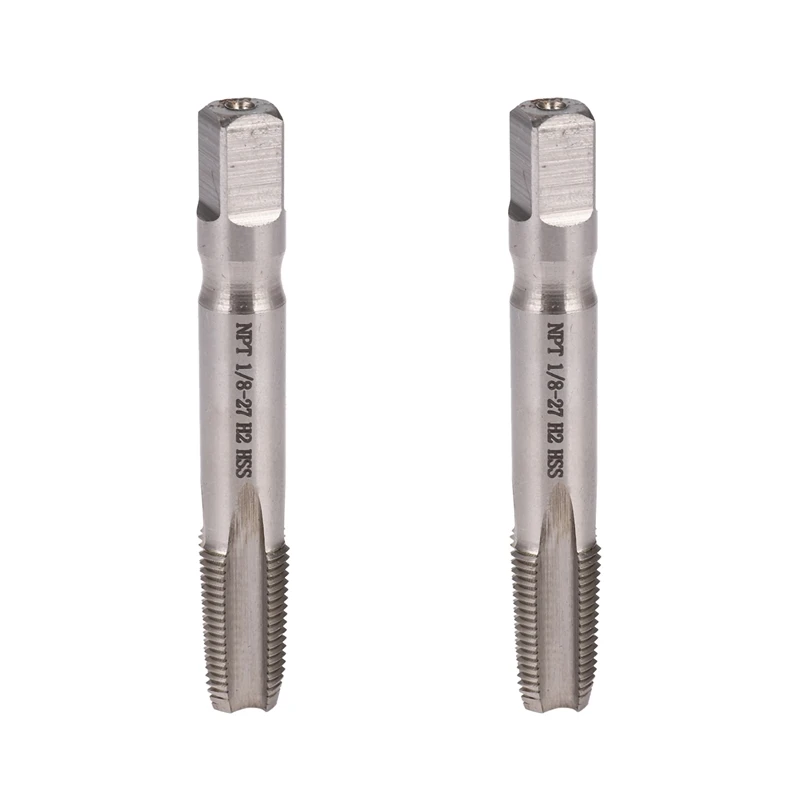 

2Pcs 1/8 Inch - 27 NPT Taper Pipe Tap 1/8 - 27 TPI Fits For Repair Work Maintenance New