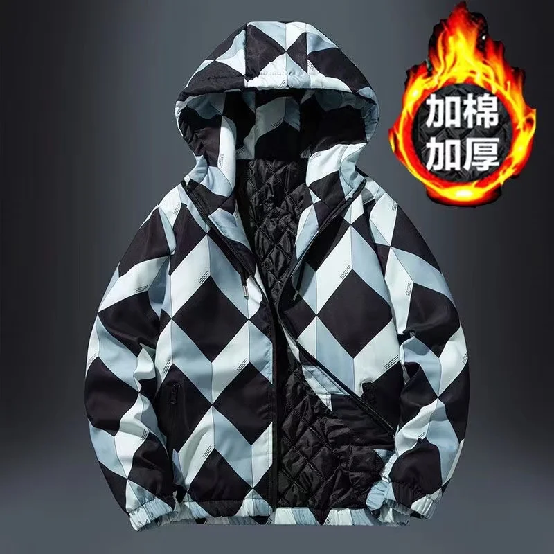 2021 New Men's Cotton-padded Jacket Winter Thick And Warm Male Jacket Korean Style Trendy Cotton Clothing Large Size Coat