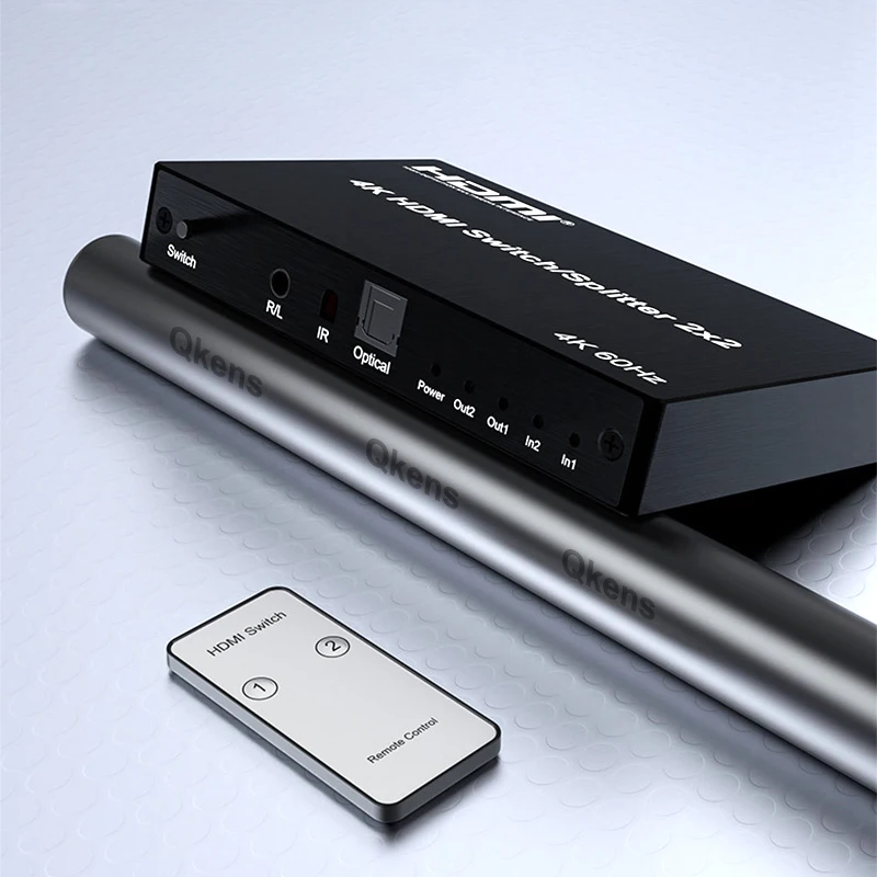 

4K 60 Гц 3D HDMI переключатель сплиттер 2x2 2 в 2 Выключатель аудио экстрактор видео конвертер для PS4/5 камеры ноутбука ПК к ТВ монитору