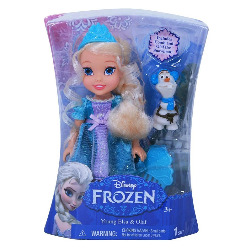 Online Disney figuras de Elsa, Anna, princesa Olaf, campana, micrófono, luces de canto inteligentes, juguetes para niños, regalos para niñas