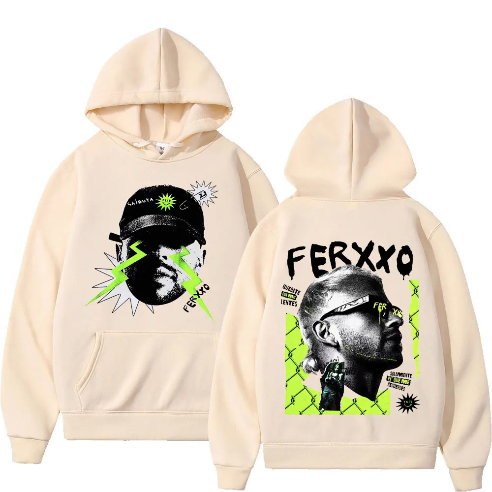 

Толстовка с капюшоном для мужчин и женщин, свитшот с принтом Feid Ferxxo Tour, Повседневная Уличная одежда в стиле хип-хоп с длинным рукавом, y2k, весна-осень