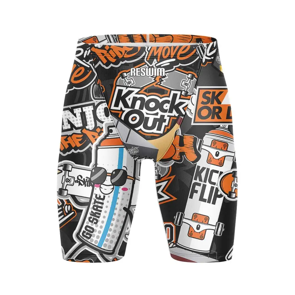 Мужской купальник с граффити 2024 шорты плавки пляжные трико спортивные