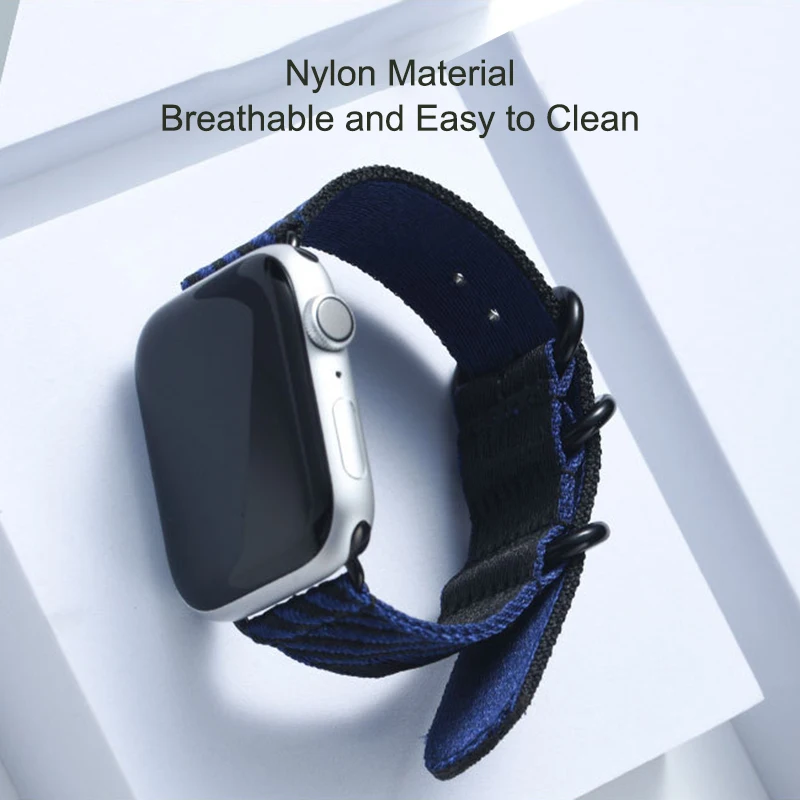 UTHAI P67 iWatch нейлоновые ремешки 44 мм 38 40 42 серии 7 6 5 Смарт-часы Apple холст для мужчин