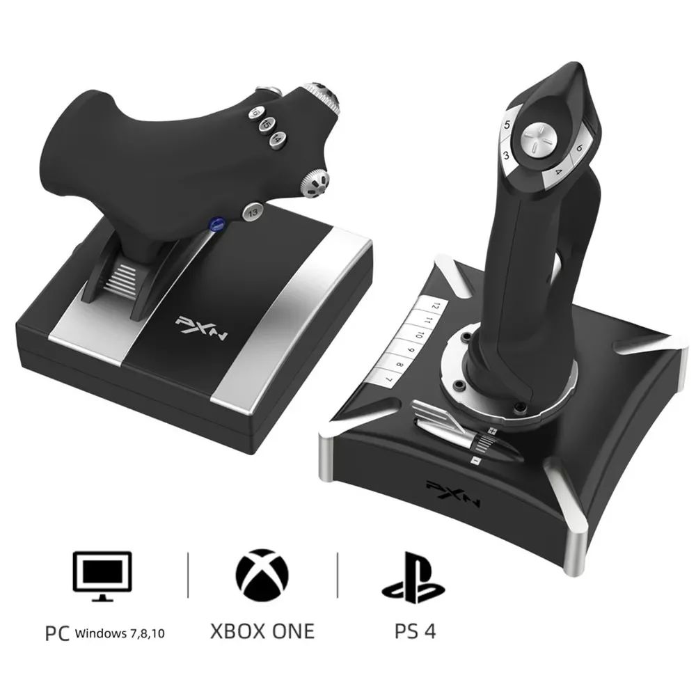 

PXN-2119II PRO Flight Simulator 2021 Gamepad Vibration Controller Joystick Controller for PC PS4 Xbox One Flight Joystick