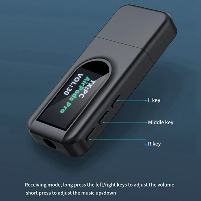 Bluetooth передатчик и приемник беспроводной ЖК-дисплей USB аудио для ТВ ПК автомобиля
