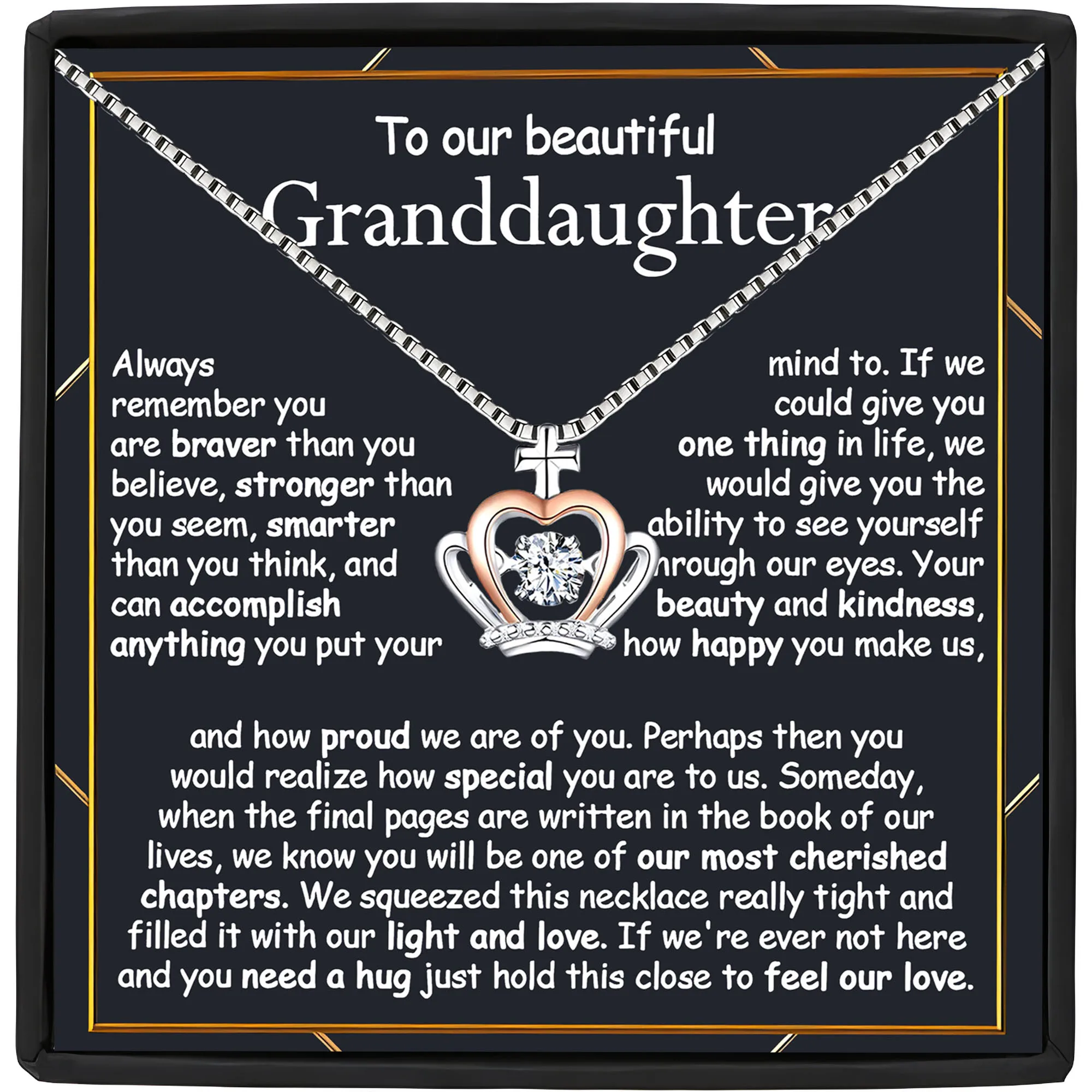 Подарочная коробка набор ожерелья с подвеской в виде короны для нашей модели