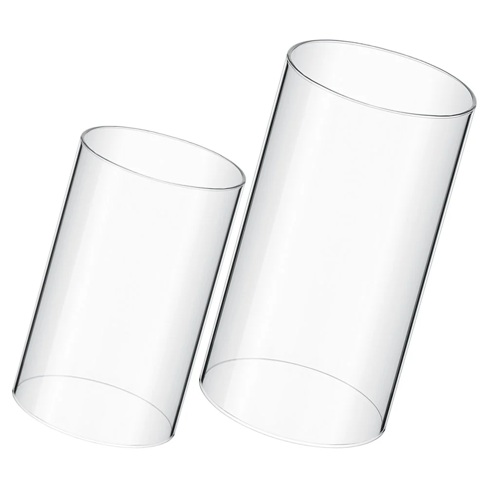 

2Pcs Practical Clear Cylinder Protective Tube Protector Shade