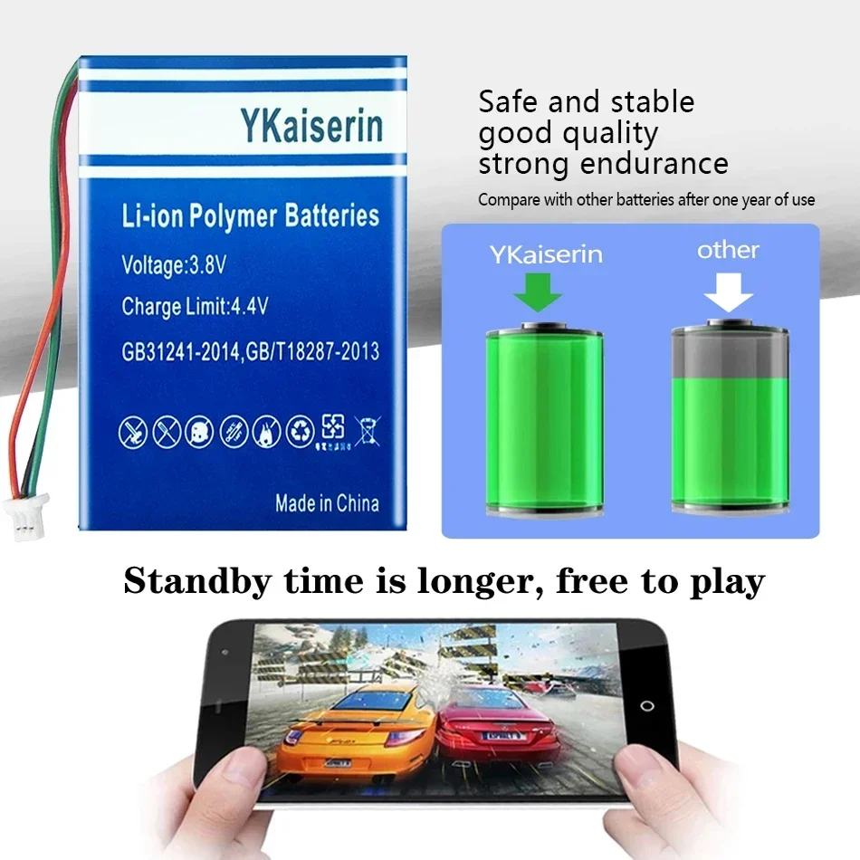 Аккумулятор емкостью 2000 мАч для Garmin Nuvi 3590 3590LMT 700 (3 провода) 361-00019-11 361-00019-40