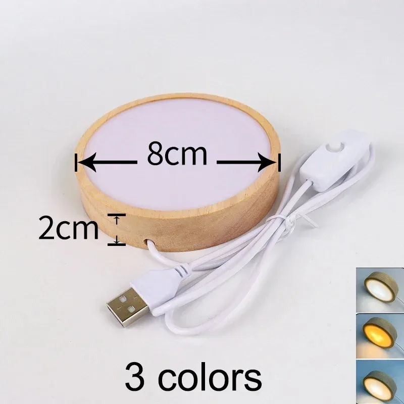 

Деревянная подставка для лампы с USB-выключателем