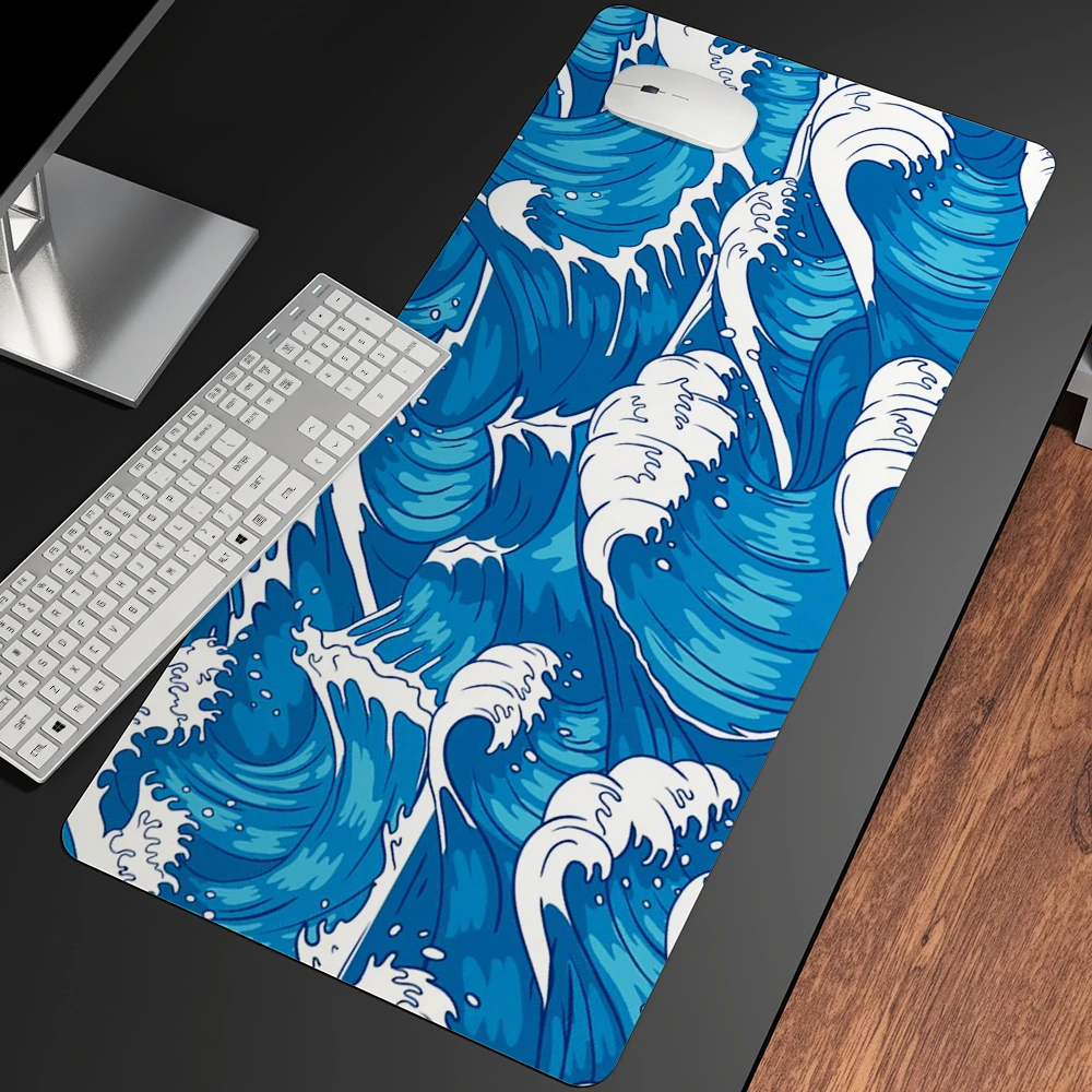 

Laptop Great Wave Mouse Pad Large Deskmat Natural Rubber PC Computer Gaming Japan Mousepad Locking Edge for CS GO Free Shipping