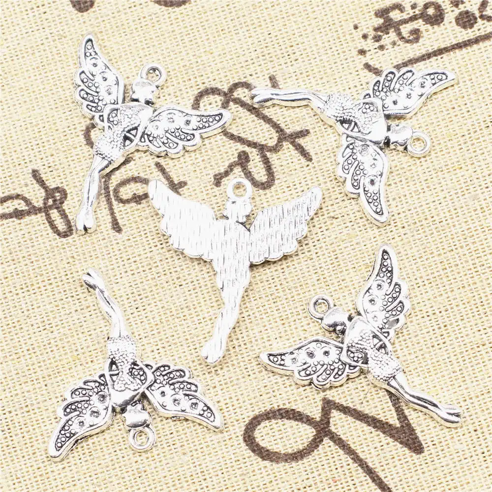 

3pcs Antique Silver Color 30x32mm Angel Charms Handmade Jewerly Diy