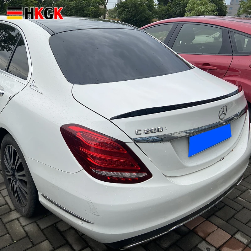 

Спойлер для Mercedes W205, 4-дверный седан, C63, C43 стиль, C180, C200, C260, заднее крыло из АБС-пластика, неокрашенный и Лакированный цвет для Benz W205